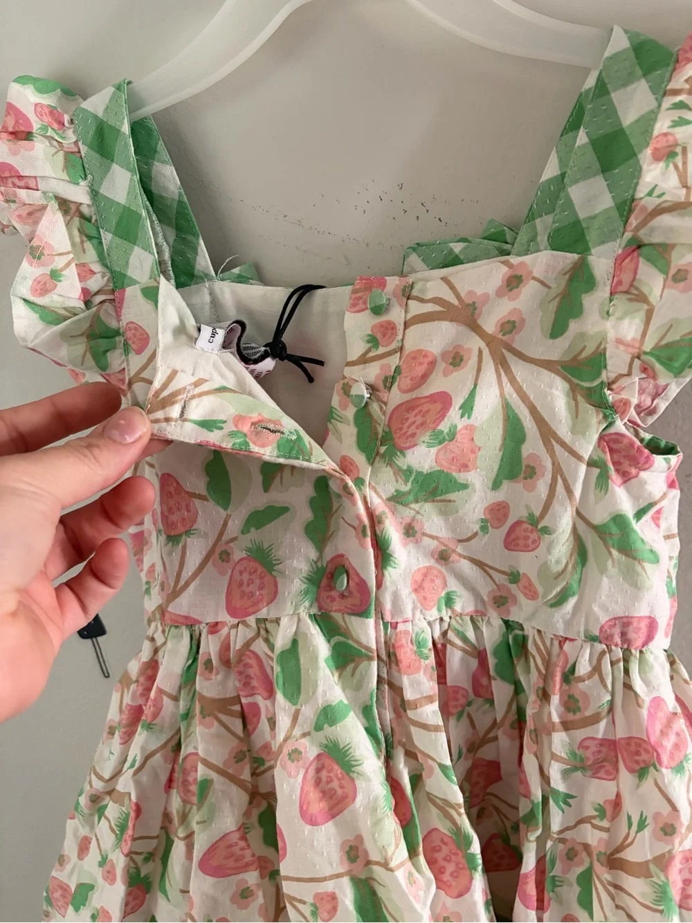 Cupcakes & Cashmere Pink Strawberry Print Dress with Matching Headband